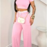 conjunto cropped bojo + calça pantalona